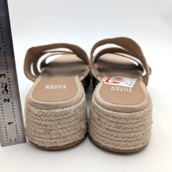 Eileen Fisher Mayla Jute Wedge Espadrille Sandal Women's Natural Size US6.5 EU37 - Picture 5 of 11